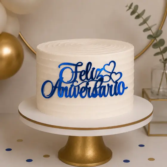 Kit 10 Apliques De Bolo Papel Laminado Decoração Festa