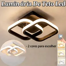 Luminária De Teto Led Moderna Plafon 3 em 1 Lustre para Quarto, Sala, Escritorio, Corredor, Cozinha