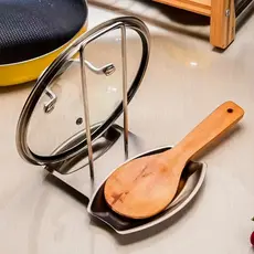 Descanso De Panela Suporte Tampas De Panelas Aço Inox Organizador Cozinha