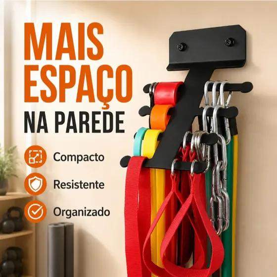 Suporte para Bandas de Resistência | Organizador Multifuncional De Metal Resistente