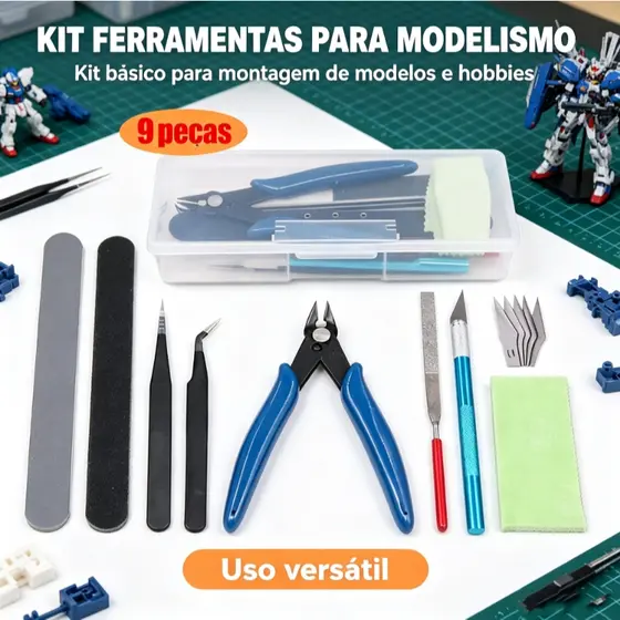 Kit de Ferramentas 9 peças para Hobby Impressora 3D Model Kit Alicate de Corte Diagonal