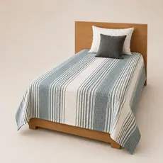 Colcha Cama De Solteiro Padrão Piquet Cobre Leito 1,40m X 2,20M Premium Luxo