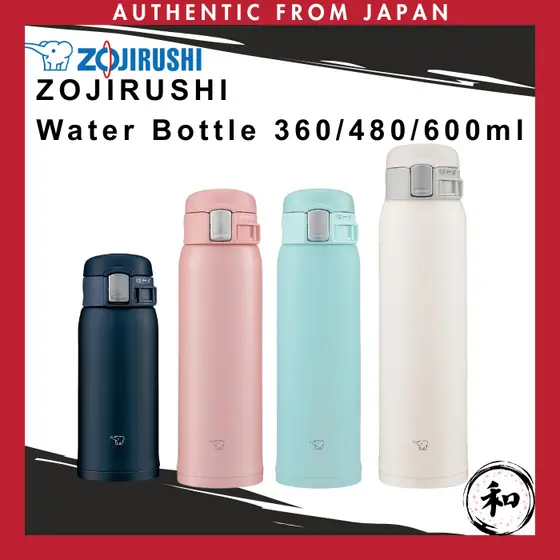 Garrafa de água Zojirushi em aço inoxidável, abertura com um toque, térmica, leve [Direto do Japão]