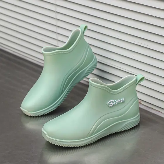Botas de chuva para casal, para homens e mulheres, botas de chuva impermeáveis para adultos, cano baixo, antiderrapantes