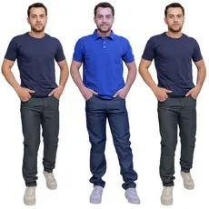Kit 3 Calças Jeans Masculinas Profissional Algodão 100% Resistente