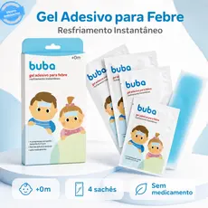 Kit 4 Compressa Em Gel Buba Para Aliviar Febre Compressa Refrescante - Buba