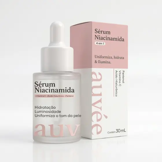 Sérum Facial Niacinamida 5% | Oleosidade, Acne e Poros | Pele Uniforme | Auvée 30ml
