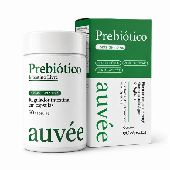 Fórmula Prebiótica em Cápsulas | Intestino Livre Auvée | Regulador Intestinal | 60 Cápsulas