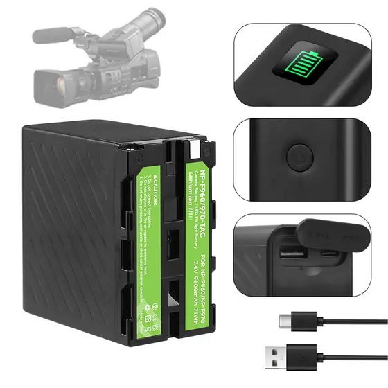 Carregamento De Câmera Np-F970 f750 F770 F960 F980 Bateria Decodificação Para Sony Trv9 SC100 LED 100 300 600