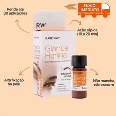 Henna Glance Mini 1,5g ou 3,5g - Para Sobrancelha Rareway 100% Natural Escolha a Cor