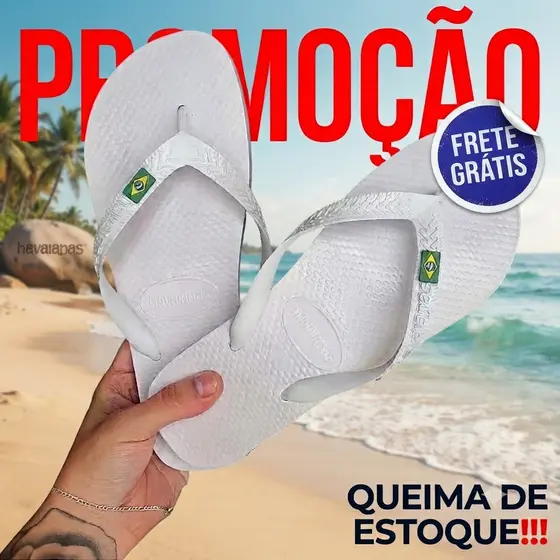 Chinelo Havaiana Da Bandeirinha Verão Presente Dia Dos Pais Unissex