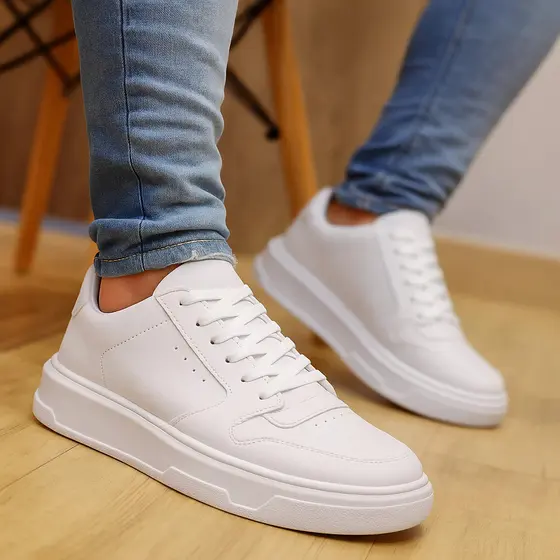 TENIS CASUAL TIGER MACIO BRANCO PRETO CONFORTALVEL LEVE E MODERNO - OFERTA!!