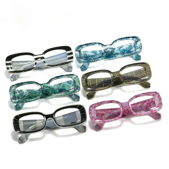 Óculos de Sol Retangulares Coloridos Retrô para Mulheres, Óculos de Sol em Cores Candy Fashion, Óculos de Sol Quadrados