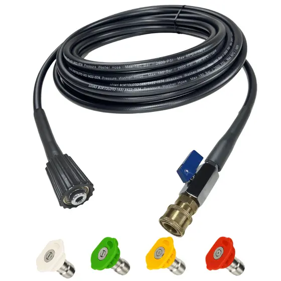 Mangueira de Engate Rápido c/ Bico Colorido p/ Lavadora Alta Pressão Electrolux, WAP, Vonder e Lavor