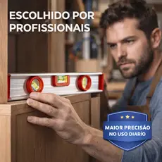 Nível de mão Bolha Alumínio Profissional 3 Bolhas