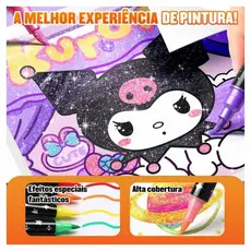 Marcador Glitter 12/24/36/48/72/96 Cores Metálico Cabeça de Ponta Dupla Brilhante Caneta Colorir