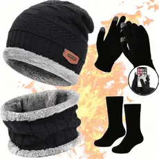 Conjunto Inverno Touca de Frio + Cachecol Gola Forrada + Luva - Masculina e Feminina Cachecol Echarpe