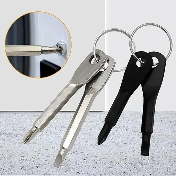 Multifuncional Chaveiro EDC: Chave Fenda Philips, Portátil para Bolso Camping