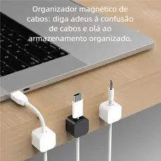 Fixador de Fios Magnético Autoadesivo - Organizador de Cabos Prático e Portátil, Perfeito para Casa