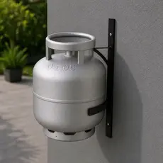 Suporte Para Botijão de Gás Suspenso Parede cozinha com Trava anti Roubo e Haste Reforçadas