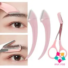 ANA1108 KIT Tem 2 NAVALHA+1 TESOURA PENTE/Kit para aparar sobrancelhas-312-433