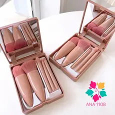 Kit 5  de pincéis Para maquiagem Com espelho super sofisticado