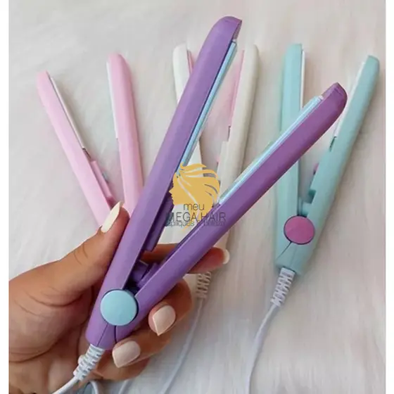 Mini Chapinha Prancha De Cabelo Pequena Portátil Chapinha Profissional Com Case Transporte Bivolt