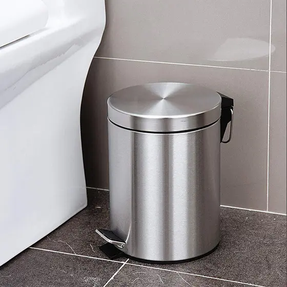 Lixeira Inox 5 Litros Cozinha Banheiro Escritório Cesto