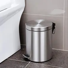 Lixeira Inox 5 Litros Cozinha Banheiro Escritório Cesto