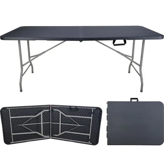 Mesa Dobrável Vira Maleta Portátil Jardim Camping 1,80m