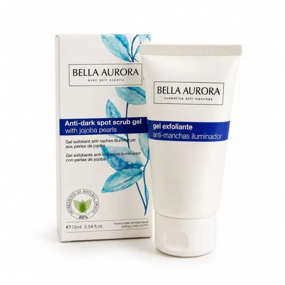 Gel Esfoliante Facial Antimanchas Iluminador Com Óleo De Jojoba Bella Aurora