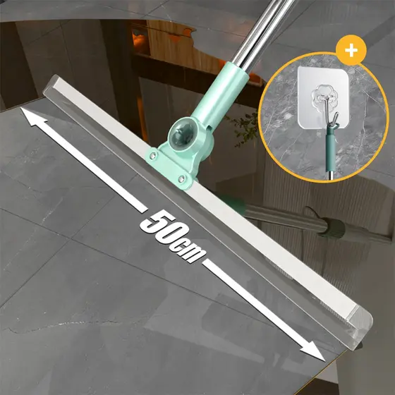 Rodo de Silicone Para Limpeza de Piso Vidros Com Gancho Secos e Molhados Uso Duplo Vassoura Mágica