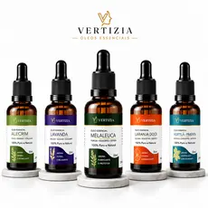 Óleo Essencial Vertizia 30ml 100% Puro Natural Aromaterapia Diversos Aromas Ambiente Corpo e Difusor