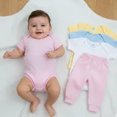 Kit Roupas de Bebê 10 Peças Body Manga Curta e Mijão Body Bebe Conjunto Bebê Enxoval Completo