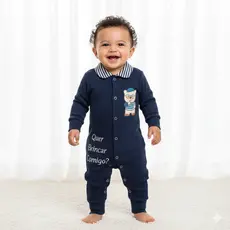 Kit 2 Macacão Bebê Suedine Algodão Macio Confortável Pé Reversível RN ao G Menino Menina Enxoval