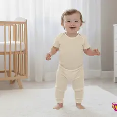 Kit Bebê 2 Peças Body Manga Curta Canelado e Mijão Roupa Bebêl RN ao G Menino Menina Enxoval