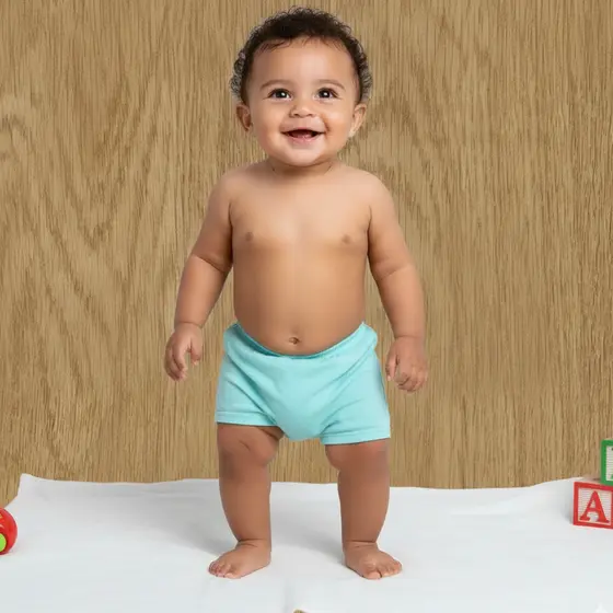Shorts Bebê Canelado Tapa Fralda Algodão Macio Confortável RN ao G Menino Menina Enxoval Verão