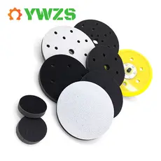 1 " 2 3 4 5 6 Polegadas 125mm 150mm Almofada De Interface De Esponja Macia Almofadas De Lixa Disco De Apoio Flocado Ganc