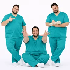 Pijama Cirúrgico Unissex Scrub Profissional Saúde Confortável Uniforme Médico Hospitalar P ao G4