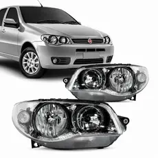 Farol Palio G3 2004 a 2015 Celebration Zoião Cromado Foco Duplo H7/H7 Lado Direito/Esquerdo