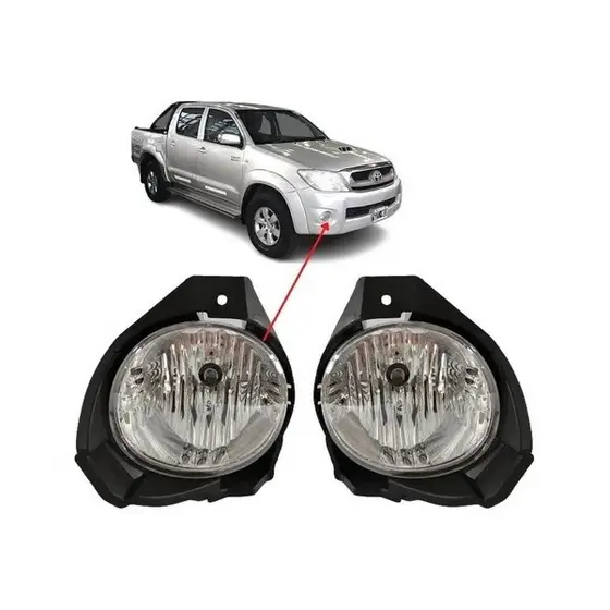 Par Farol Milha Auxiliar Hilux Srv 2009 10 2011 Com Suporte