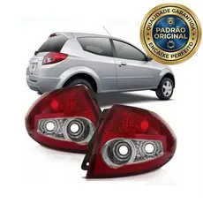 Par Lanterna Traseira Ford Ka 2008 2009 2010 2011 2012 2013 2014 Padrão Original em Acrílico Premium