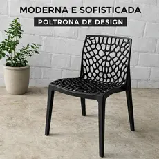 Cadeira de Polipropileno Reforçada para Cozinha Sala de Jantar Área Gourmet Escritório e Varanda Lanchonete Comércio