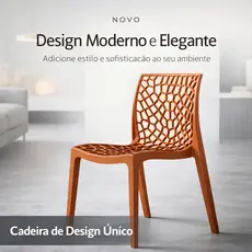 Cadeira de Jantar Moderna Confortável Gruvyer Area Gourmet Sala de Estar Cozinha