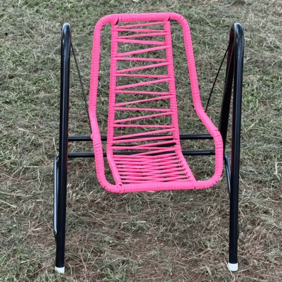 Cadeira Infantil Balanço para Criança Bebê Suspenso Cadeira Ferro e Cordinha Varanda