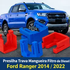 Presilha Trava Mangueira Filtro Diesel Ranger 2014–2022 1 Azul e 1 Vermelha Reposição Linha de Combustível