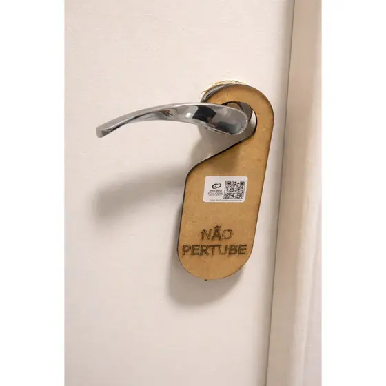 Aviso Não Perturbe Para Maçaneta De Porta Em MDF Cru Para Personalização Laser