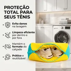 Saco Para Lavar Sapato Tênis Máquina de lavar Limpeza Anti Deformação Viagem Lavanderia-2pcs