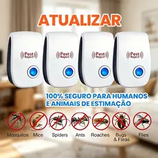 Repelente Eletrônico Ultrassônico Mosca Pernilongos Baratas Morcegos repele e Espanta Ratos bivolt