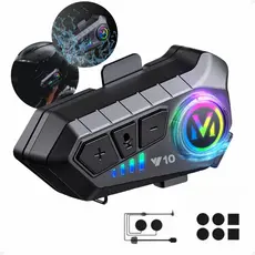 Motocicleta Sem Fio Bluetooth 5.3 Fone de Ouvido Capacete Kit de Chamadas Mãos Livres À Prova D'Água